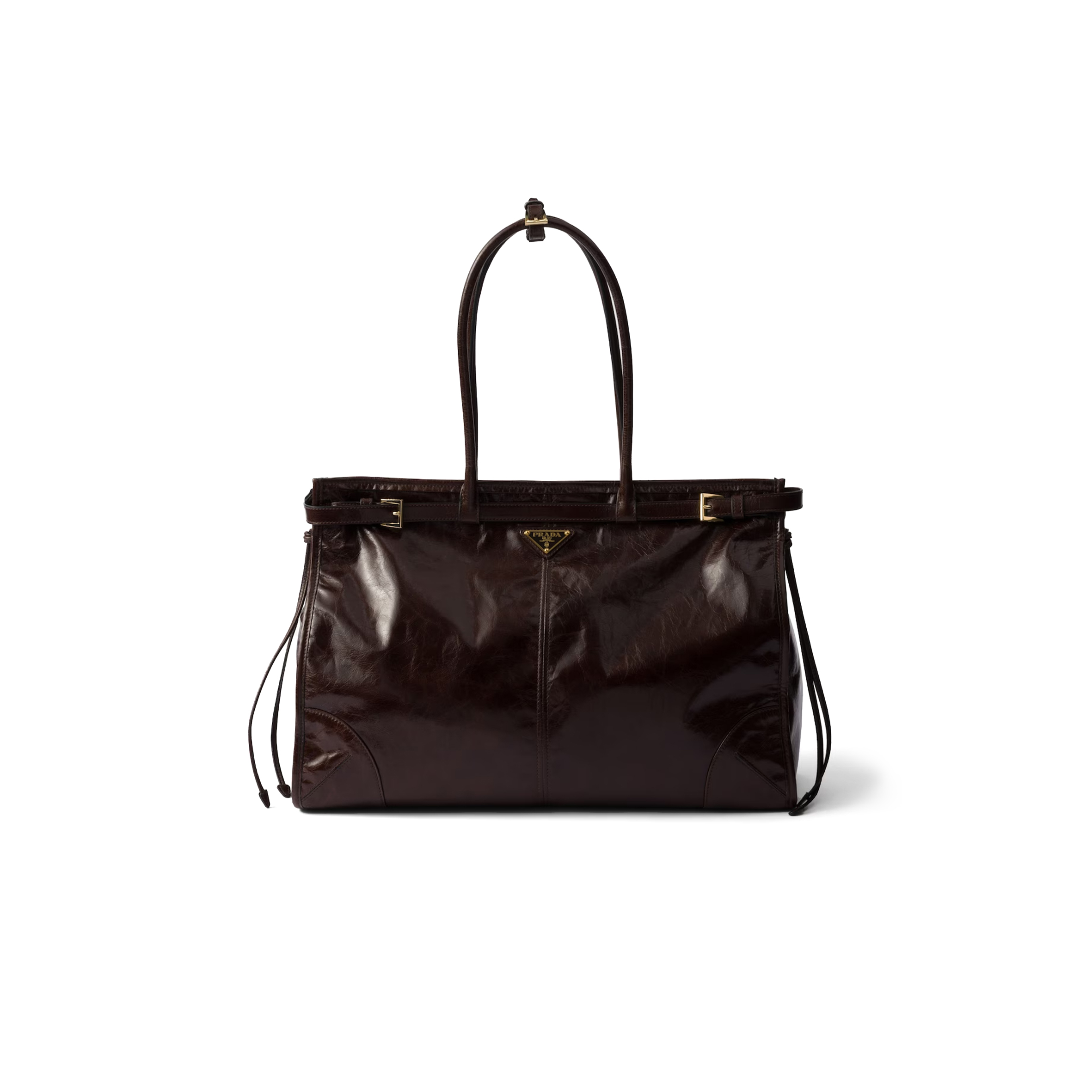 PRADA BONNIE EXTRA LARGE LEATHER HANDBAG 1BA439 (42*30*12cm)